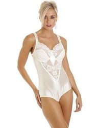 CAMILLE - Luxurious Underwired Non Padded Floral Lace Shapewear Body - Lyst