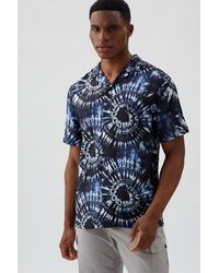 Burton - Navy Tie Dye Print Shirt - Lyst