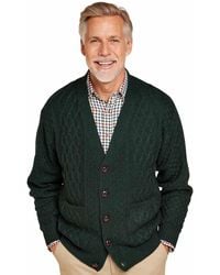 Chums - Chunky Aran-Style Cardigan - Lyst