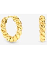 Jon Richard - Plated Waterproof Twist Hoop Earrings - Lyst