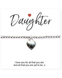 Aye Do Gifts - Daughter Gift Card With Heart Charm Bracelet - Lyst