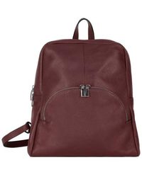 Sostter - Plum Small Pebbled Leather Backpack - Bxbae - Lyst