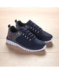 Coopers of Stortford - Knit-Look Trainers With Floral Detail, Cushioned Eva Sole - Lyst
