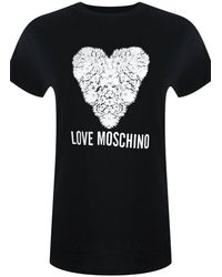 Love Moschino - Short Sleeve Round T-Shirt - Lyst