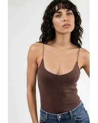Busem - Slim Fit Ribbed V-Neck Blouse - Lyst