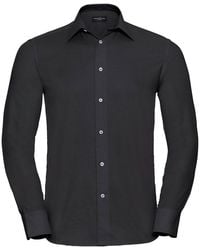 Russell Collection - Oxford Tailored Long-Sleeved Formal Shirt - Lyst