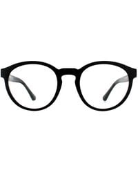 Emporio Armani - Round Matte Black Clear With Sun Clip-ons Sunglasses - Lyst
