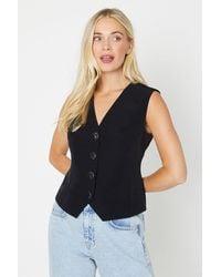 Dorothy Perkins - Petite Button Front Waistcoat - Lyst