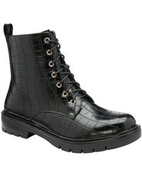 Ravel - Black 'zelda' Croc-print Zip-up Ankle Boots - Lyst