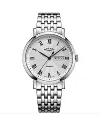 Rotary - Windsor Stainless Steel Classic Analogue Quartz Watch - Gb05420/01 - Lyst