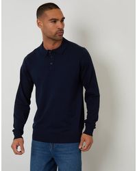 Threadbare - Knitted Long Sleeve Polo Jumper - Lyst