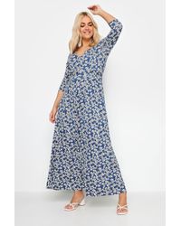 Yours - Floral Print Tiered Maxi Dress - Lyst