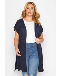 Yours - Short Sleeve Cardigan - Lyst