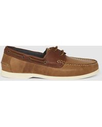 MAINE - Langley Panelled Leather Boat Shoe - Lyst