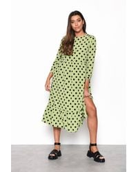 Shnoo - High Round Neck Midi Dress - Lyst