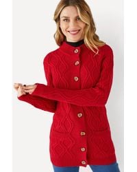 DAMART - Button Neck Cardigan - Lyst