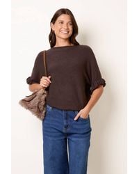 Blue Vanilla - Three Quarter Sleeve Round Neck Jumper - Lyst