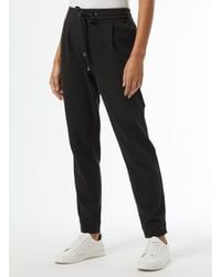 Dorothy Perkins - Black Textured Formal Jogger Trousers - Lyst