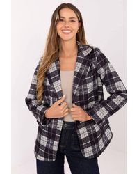 Love Lace - Classic Checked Blazer With Two Button Closure - Lyst
