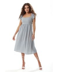 Liquorish - Cut Out Back Midi Dress - Lyst