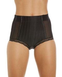 CAMILLE - Two Pack High Waisted Mesh Support Panel Control Briefs - Lyst