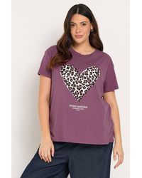 Yours - Leopard Print Heart T-Shirt - Lyst
