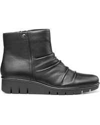 Hotter - Wide Fit 'noelle' Wedge Leather Boots - Lyst