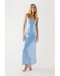 Warehouse - Sequin Cami Maxi Dress - Lyst