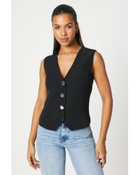 Dorothy Perkins - Tall Button Front Waistcoat - Lyst