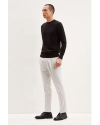 Burton - Slim Fit Grey Mini Check Smart Trousers - Lyst