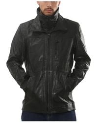 TruClothing - Leather Motorcycle Jacket Classic Biker Coat - Lyst