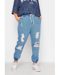 Yours - Ripped Jogger Jeans - Lyst