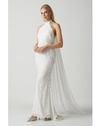 Coast - High Neck Embellished Lace Wedding Dress - Lyst
