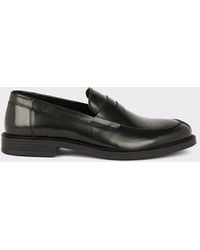 Burton - Black Smart Leather Slip On Loafers - Lyst