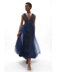 Coast - Embellished Bodice Full Skirt Maxi Dress - Lyst