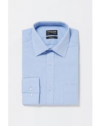 DEBENHAMS - Blue Patterned Long Sleeves Classic Fit Shirt - Lyst