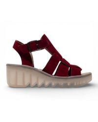 TruClothing - Suede Leather Wedge Sandals Stylish Comfort Wedge Heel Shoes - Lyst