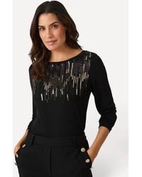 DAMART - Sequin Top, Boat Neckline, Regular Fit - Lyst