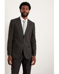 Burton - Tailored Fit Charcoal Essential Suit Jacket - Lyst