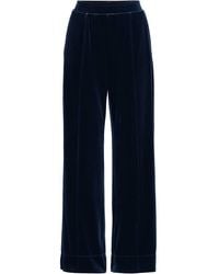 Lands' End - Plus Wide Leg Velvet Trousers - Lyst
