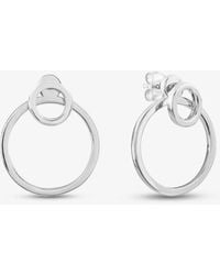 T.H.Baker - Large Double Open Circle Dropper Stud Earrings Me04084A - Lyst