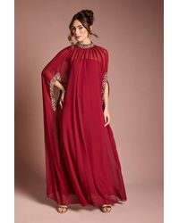 Coast - Muse Chiffon Cape Maxi Dress - Lyst