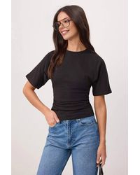 WOVCOR - Wardrobe Essentials Fitted Short Sleeve Stretch Knit T-Shirt - Lyst