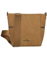Enrico Benetti - Roxy Faux Leather Shoulder Bag With Nylon Strap - Lyst