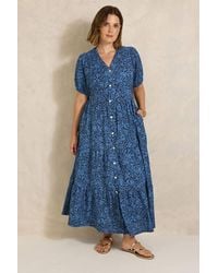 Evans - Floral Tiered Maxi Dress - Lyst