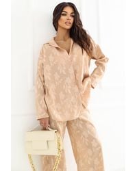 Love Lace - Everyday Viscose Collared Long Sleeve Co-Ord - Lyst
