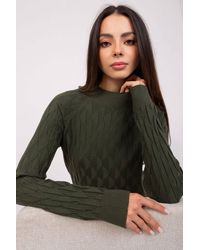 Love Lace - Variegated Polyester Long Sleeve Neck Sweater - Lyst