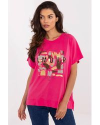 Love Lace - Casual Cotton Elastane Blouse With Jet Stones - Lyst