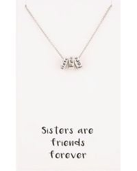 T.H.Baker - Sentiments Sisters Friends Forever Triple Ring Pendant 14145 - Lyst