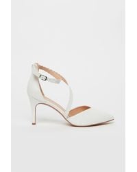 Wallis - White Strappy Pointed Heels - Lyst